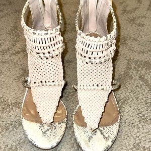 BCBGMaxazria ankle gladiator heel